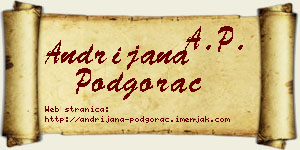 Andrijana Podgorac vizit kartica